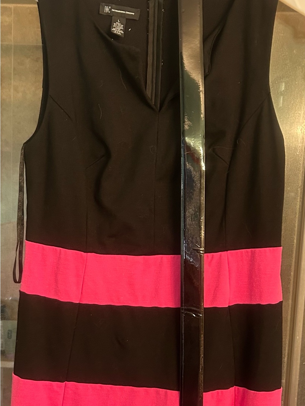 INC International Concepts Black Dress with Zipper Detail